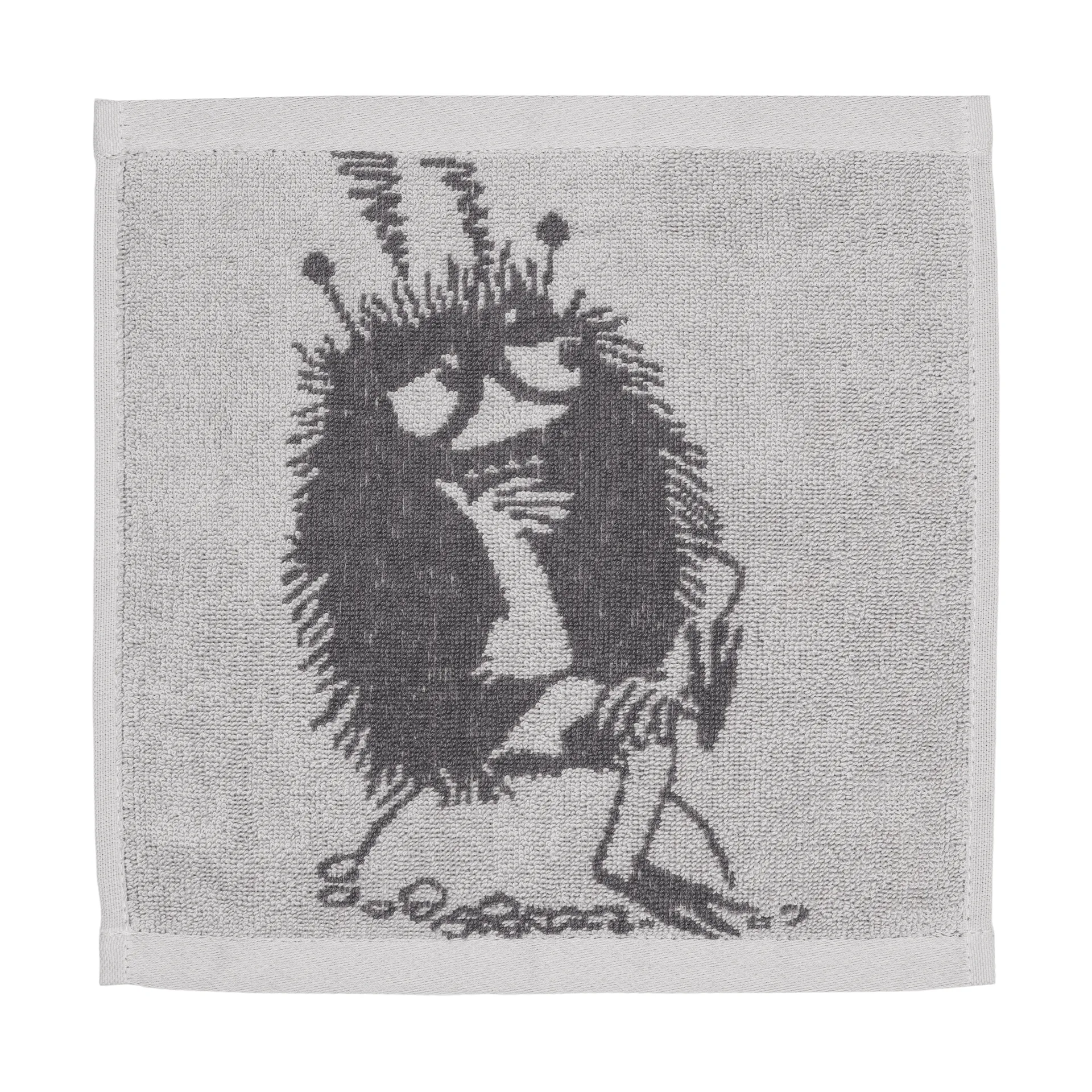 Mumin håndklæde 25x25 cm, Stinky, grå Moomin Arabia