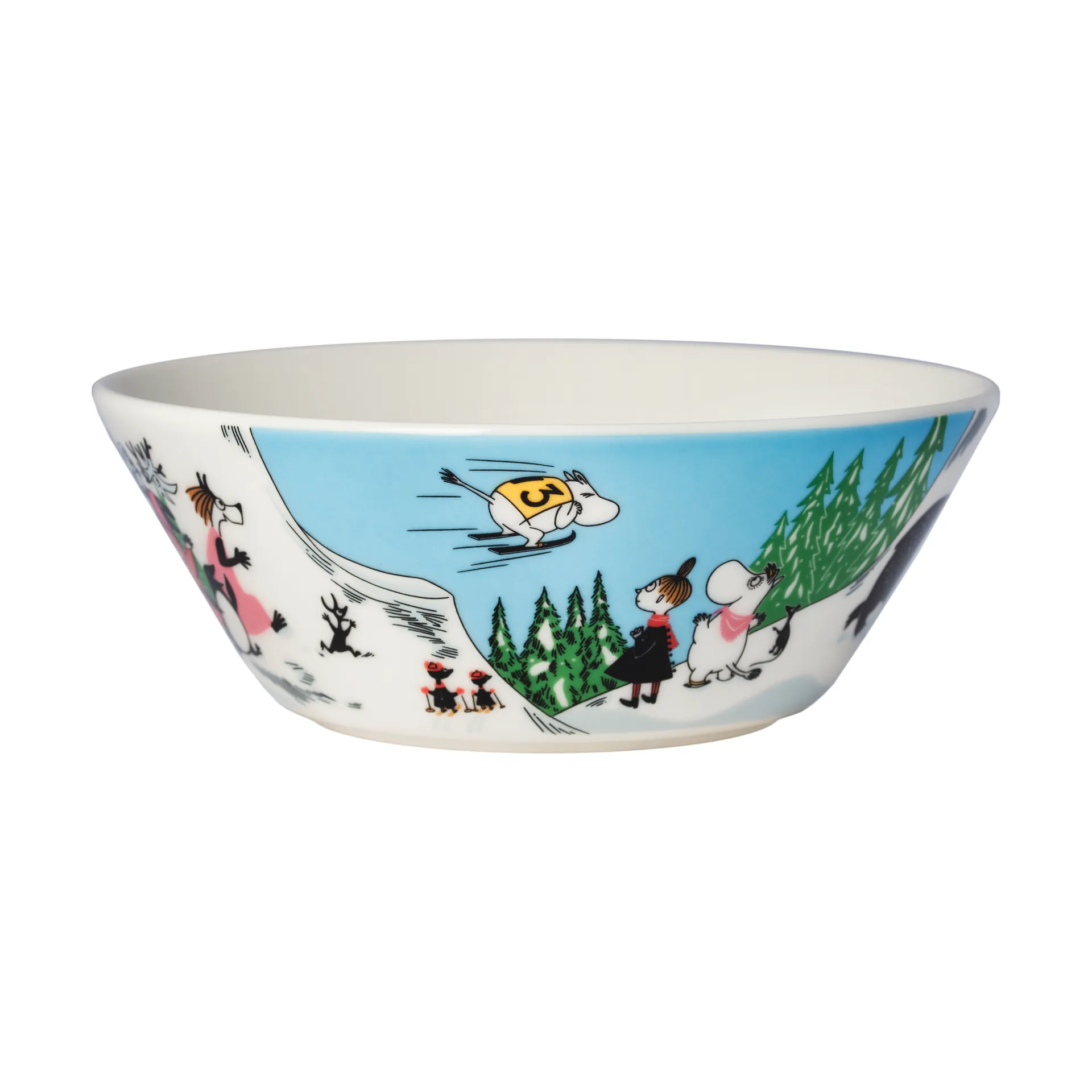 Mumiskål vinter 2024 Ski jumping, Ø15 cm Moomin Arabia