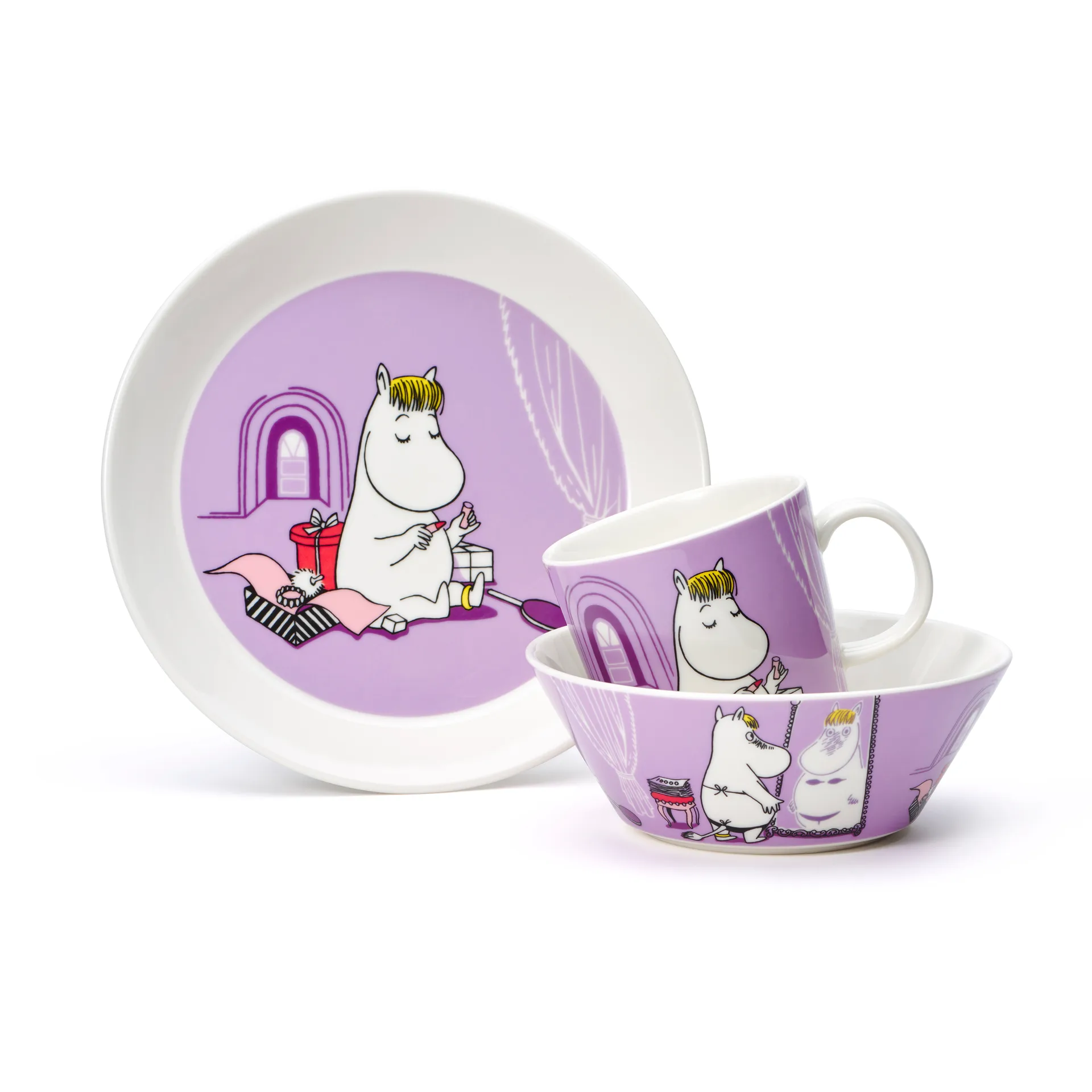Snorkfrøken Mumitallerken lilla, lilla Moomin Arabia