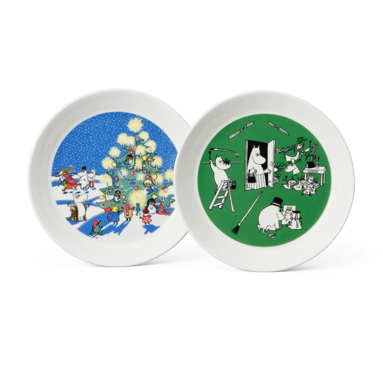 Moomin Arabia Teckning & Jul Mumitallerken 2 dele Ø19 cm