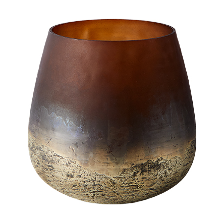 MUUBS Lana vase Ø15×15 cm Brown-gold