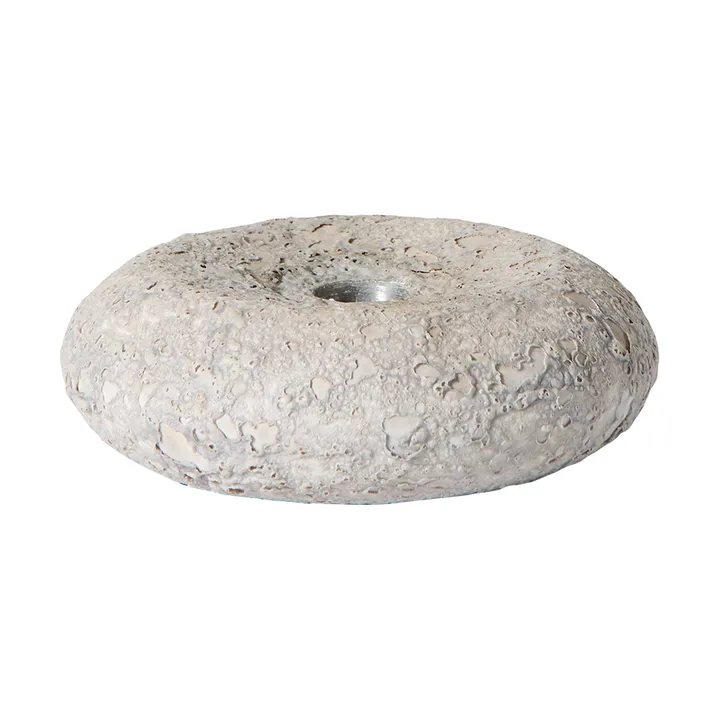 Luna lysestage - Grey, Ø13×4,8 cm - MUUBS