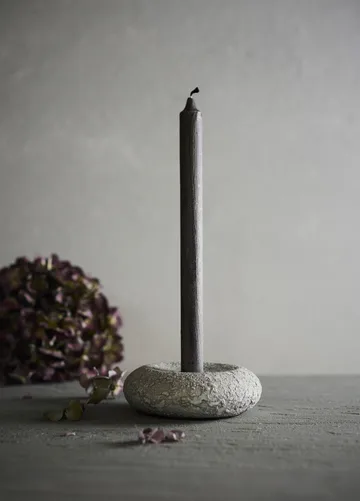 Luna lysestage - Grey, Ø13×4,8 cm - MUUBS