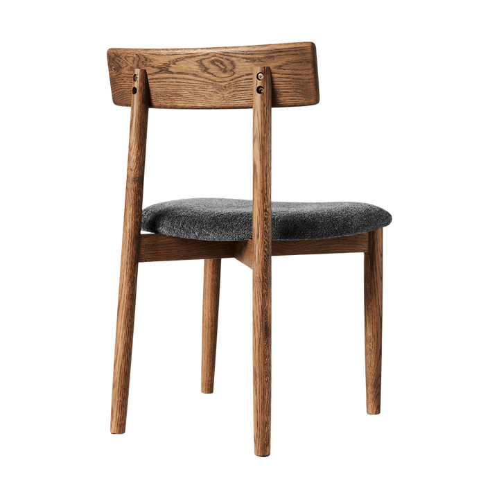 Tetra stol med polstret sæde, Granitfarvet stof-mørkfarvet eg MUUBS