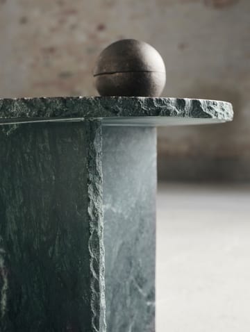 Verde sidobord Ø40 cm - Grøn marmor - MUUBS