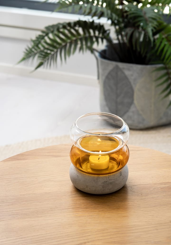 Bagel vase/fyrfadsstage 12 cm, Amber Muurla