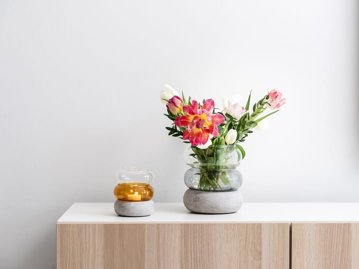 Bagel vase/fyrfadsstage 12 cm, Amber Muurla