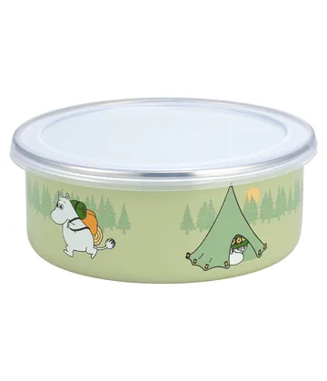 Campers Mumin emaljedåse med låg - 0,8 L - Muurla