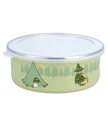 Campers Mumin emaljedåse med låg - 0,8 L - Muurla