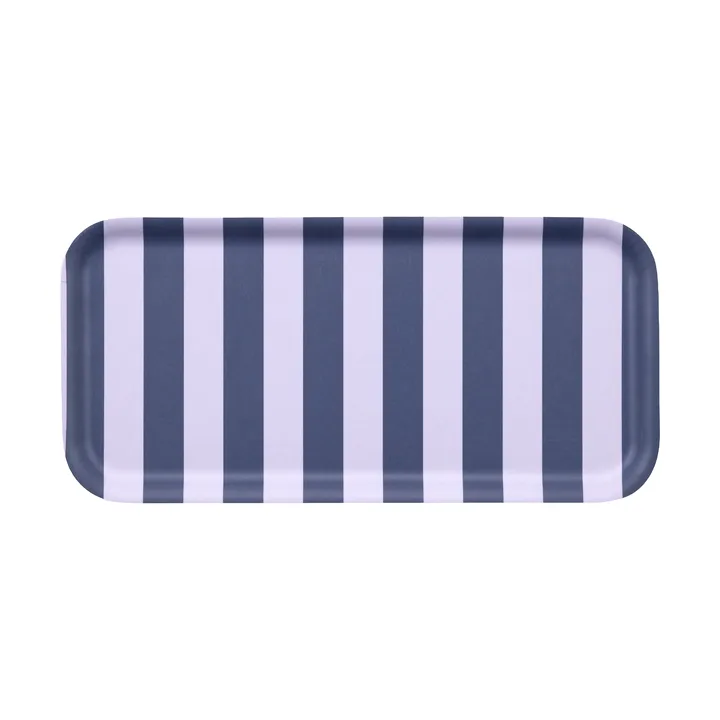 Checks & Stripes bakke 13x27 cm - Lilac-blue - Muurla