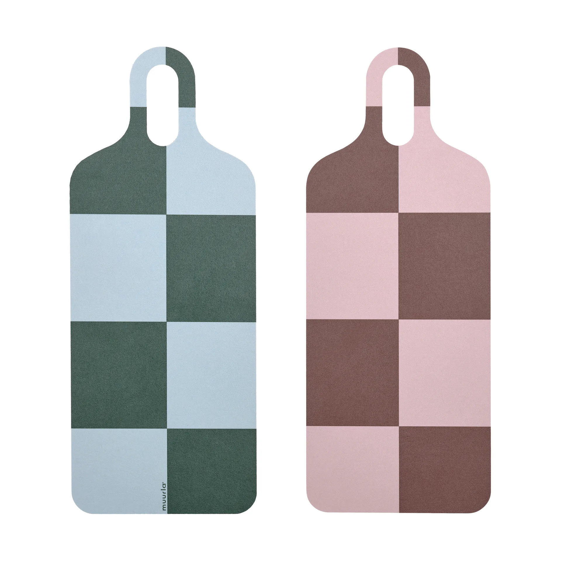 Checks & Stripes bakke 13x33 cm, Brown-pink-green Muurla