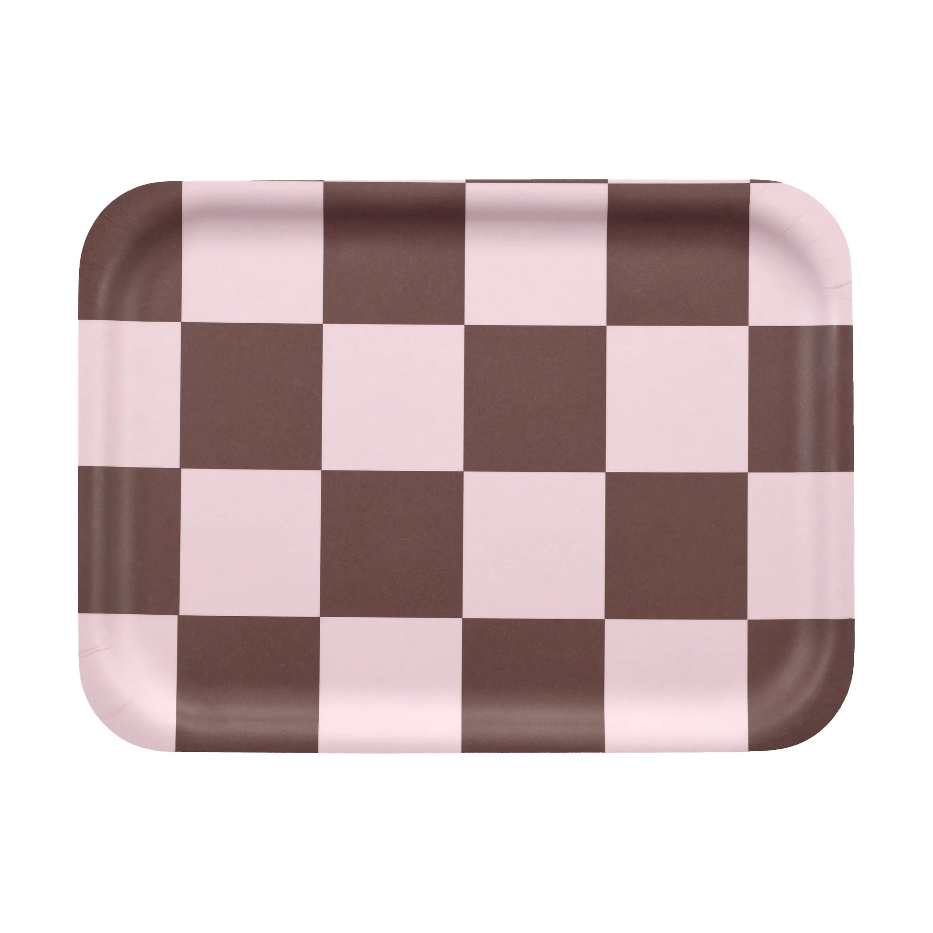 Checks & Stripes bakke 20x27 cm, Brown-pink Muurla