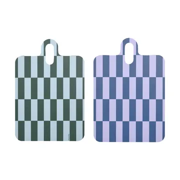 Checks & Stripes bakke 21x31 cm - Lilac-blue-green - Muurla