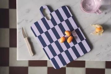 Checks & Stripes bakke 21x31 cm - Lilac-blue-green - Muurla
