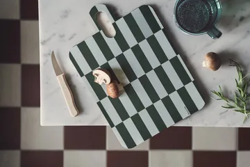 Checks & Stripes bakke 21x31 cm - Lilac-blue-green - Muurla