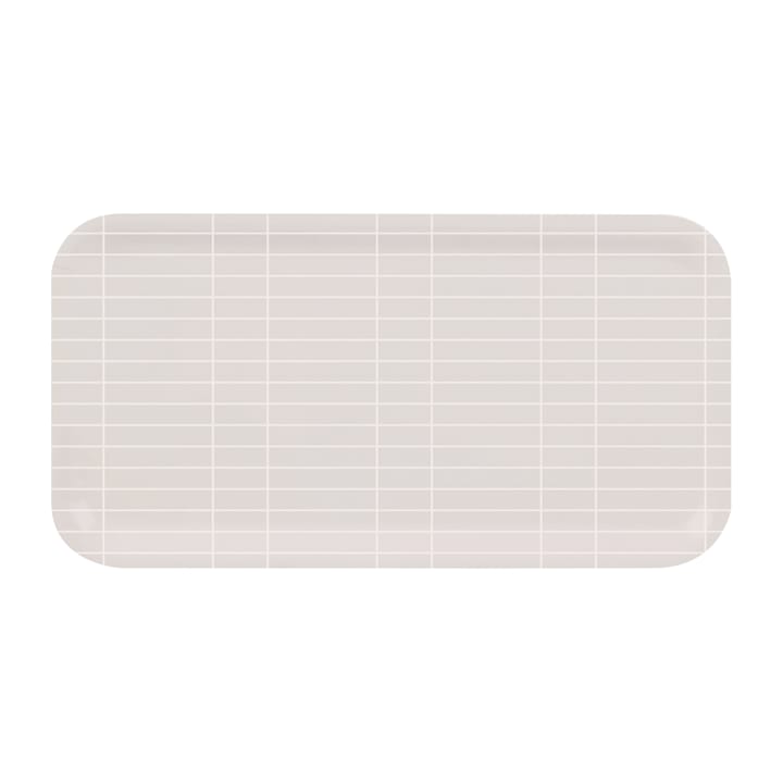 Checks & Stripes bakke 22x43 cm - Beige/Hvid - Muurla