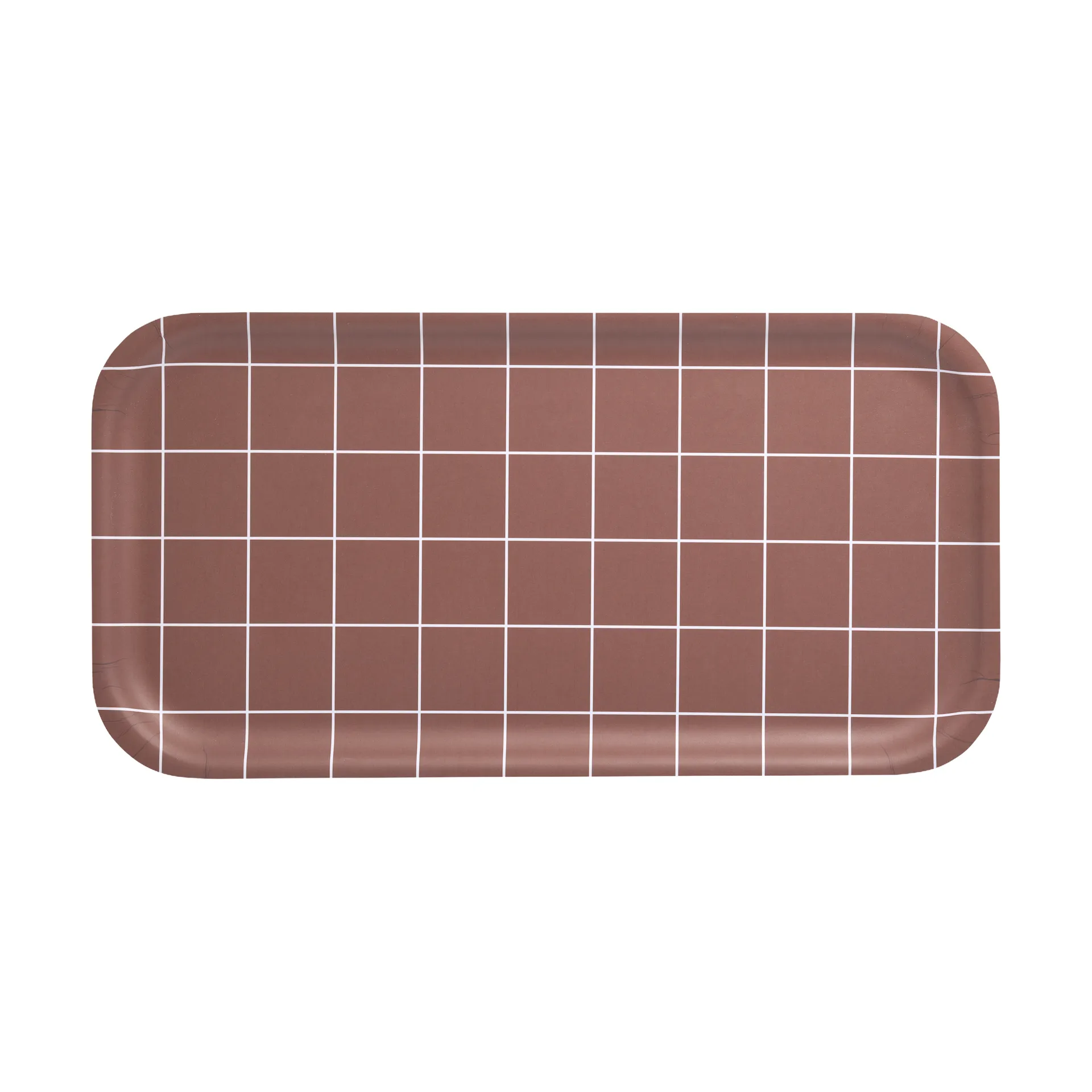 Checks & Stripes bakke 22x43 cm, Brown Muurla