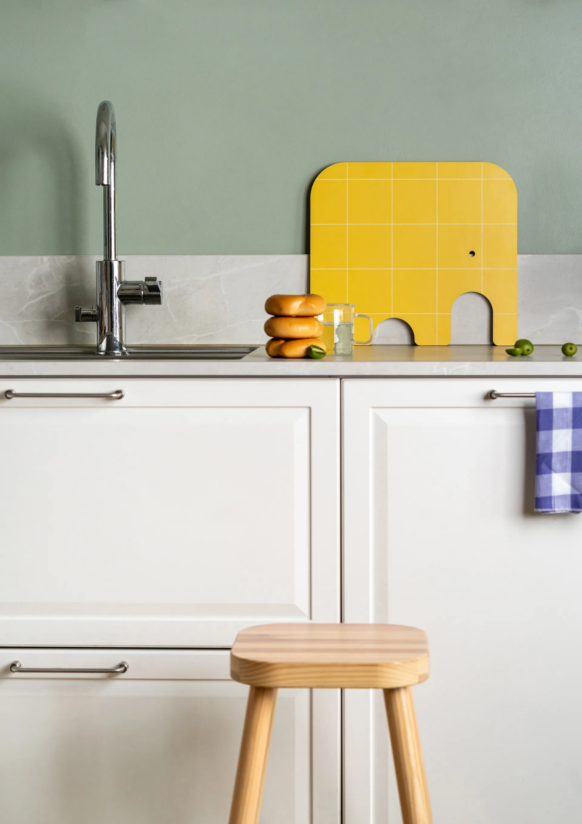 Elephant Chop & Serve skærebræt L, Yellow Muurla