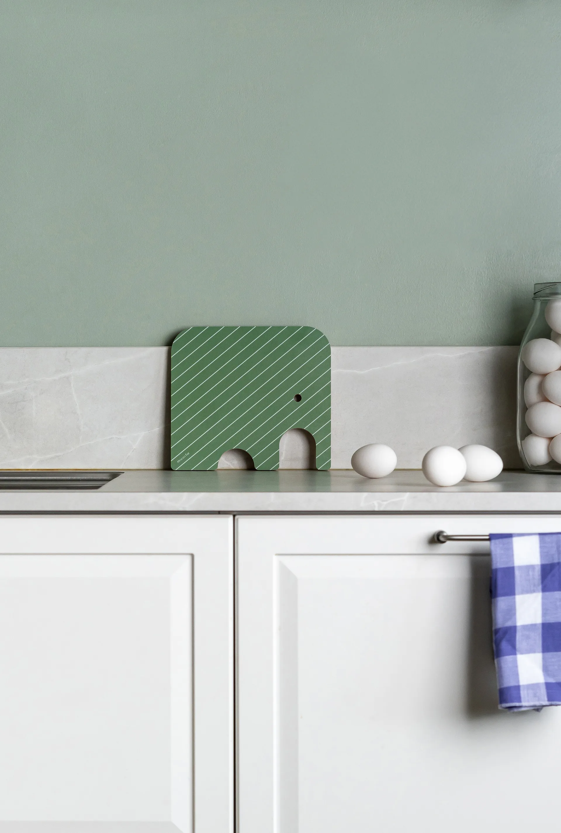 Elephant Chop & Serve skærebræt S, Green Muurla