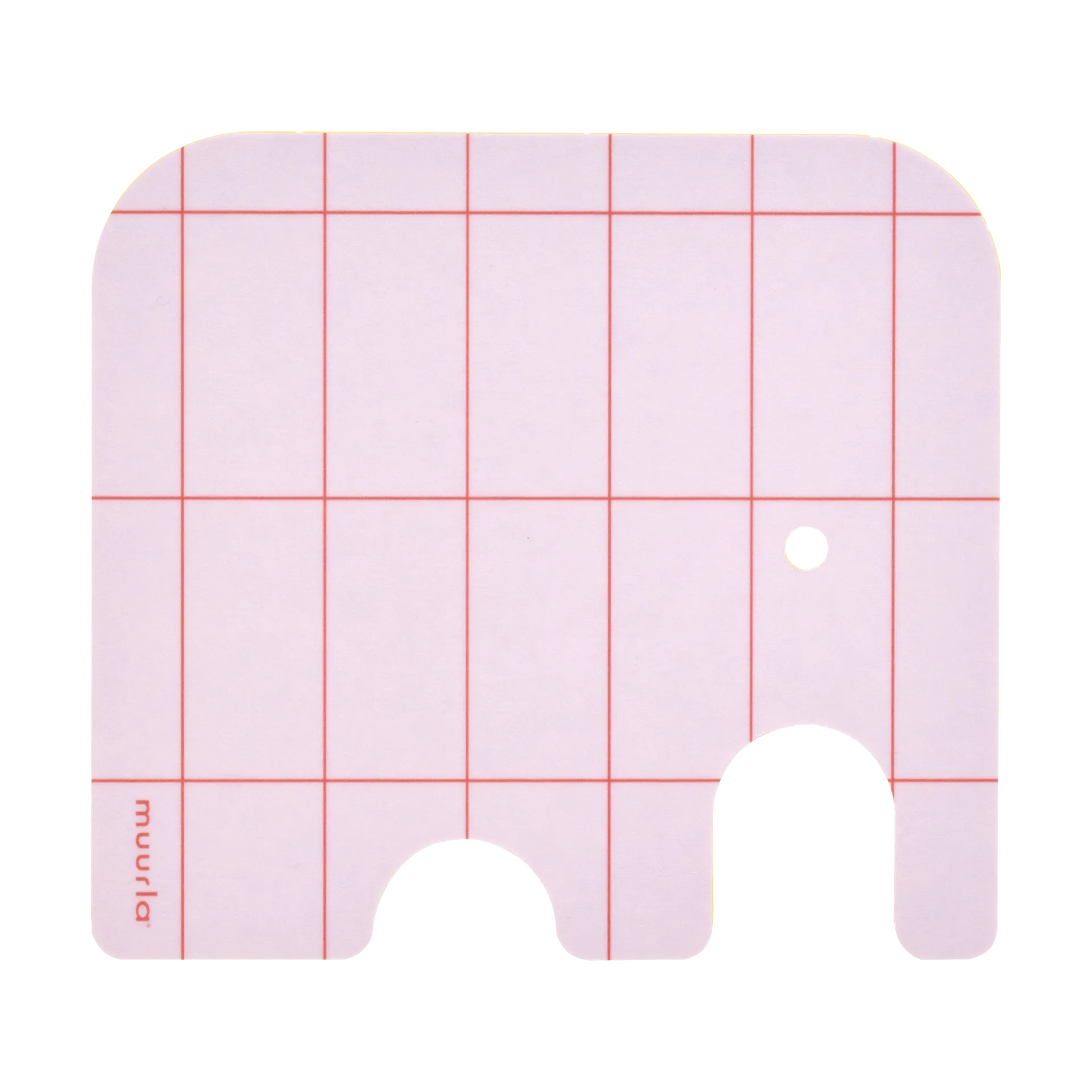 Elephant glasunderlag 11x10 cm, Pink Muurla