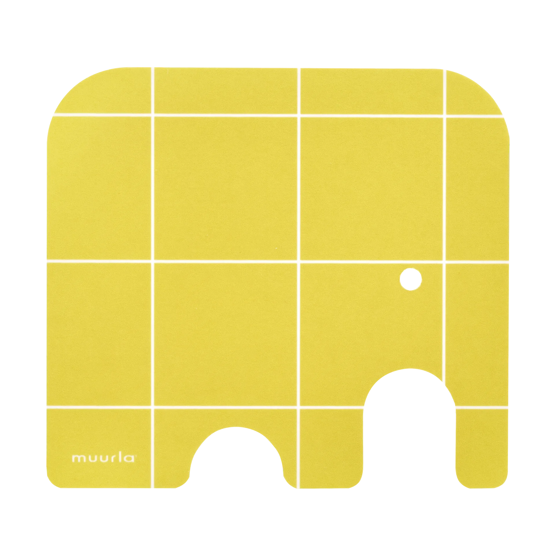 Elephant glasunderlag 11x10 cm, Yellow Muurla