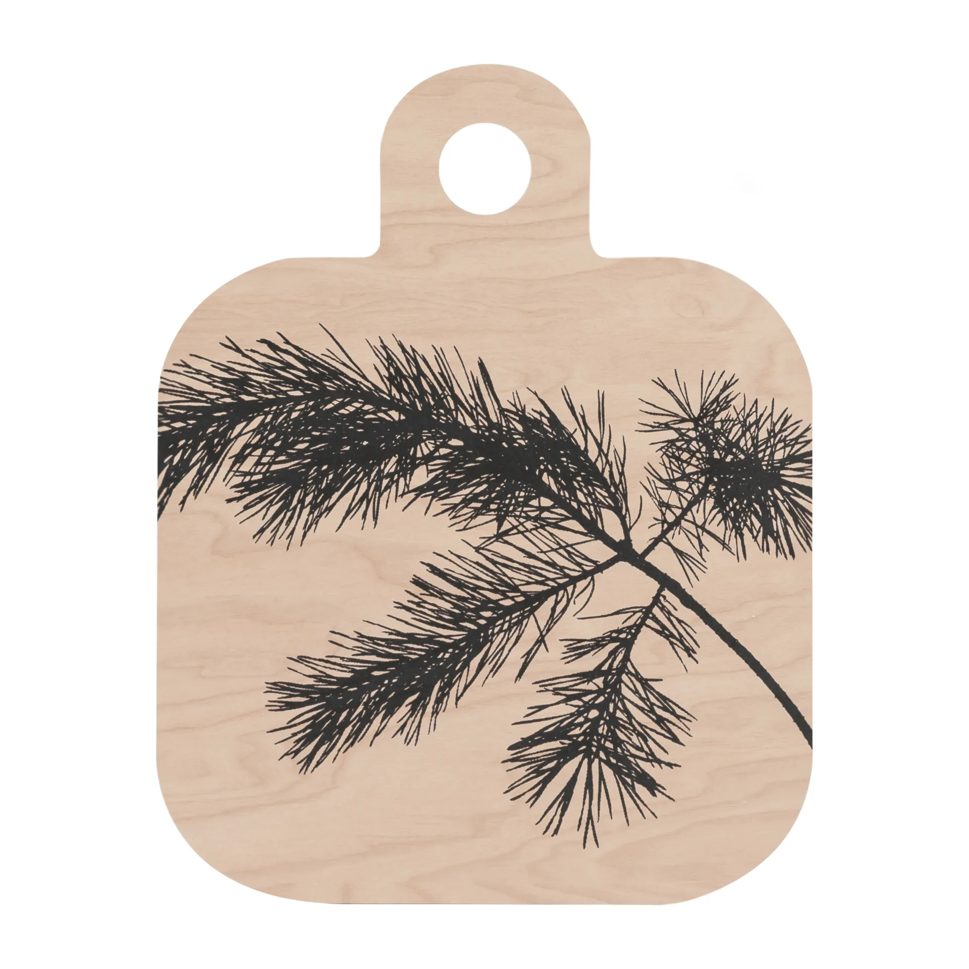 Forest skærebræt 25x32 cm, Natur-sort Muurla