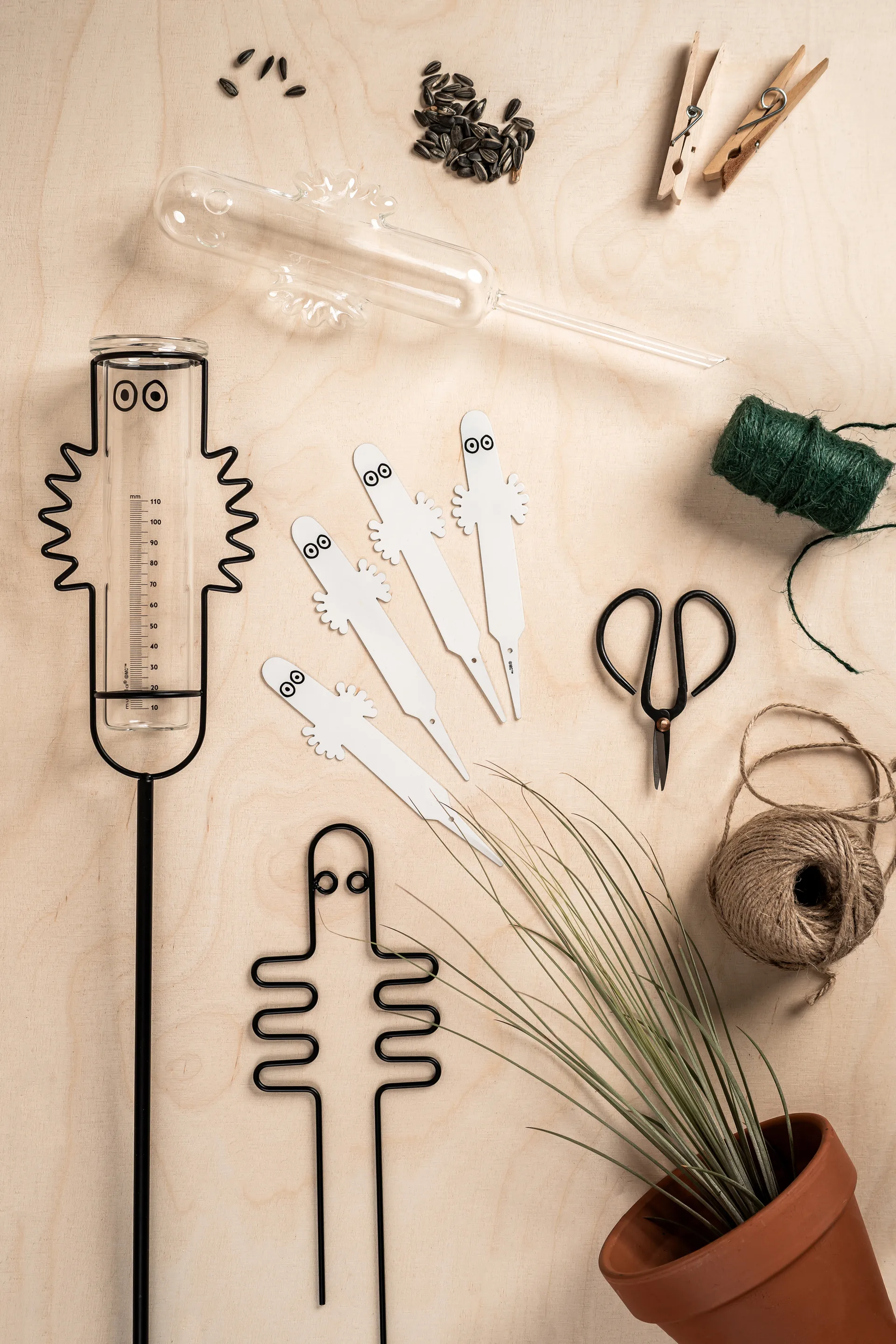 Hattifattener plant support plantestøtte, Sort Muurla