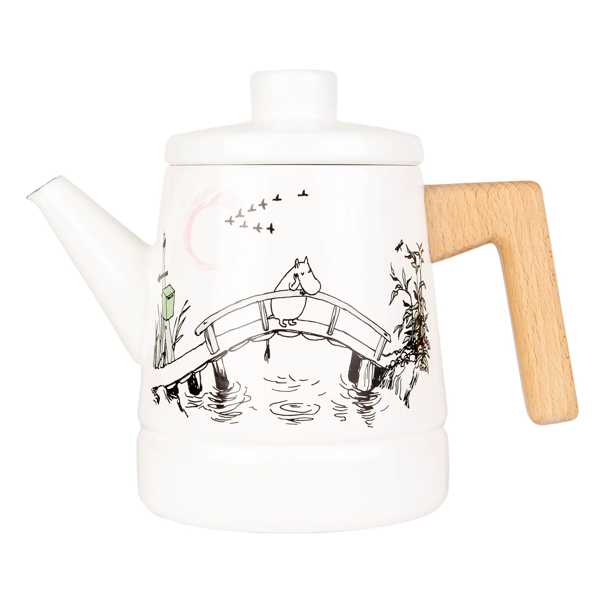 Missing You kaffekande emalje 1,6 L, Hvid Muurla