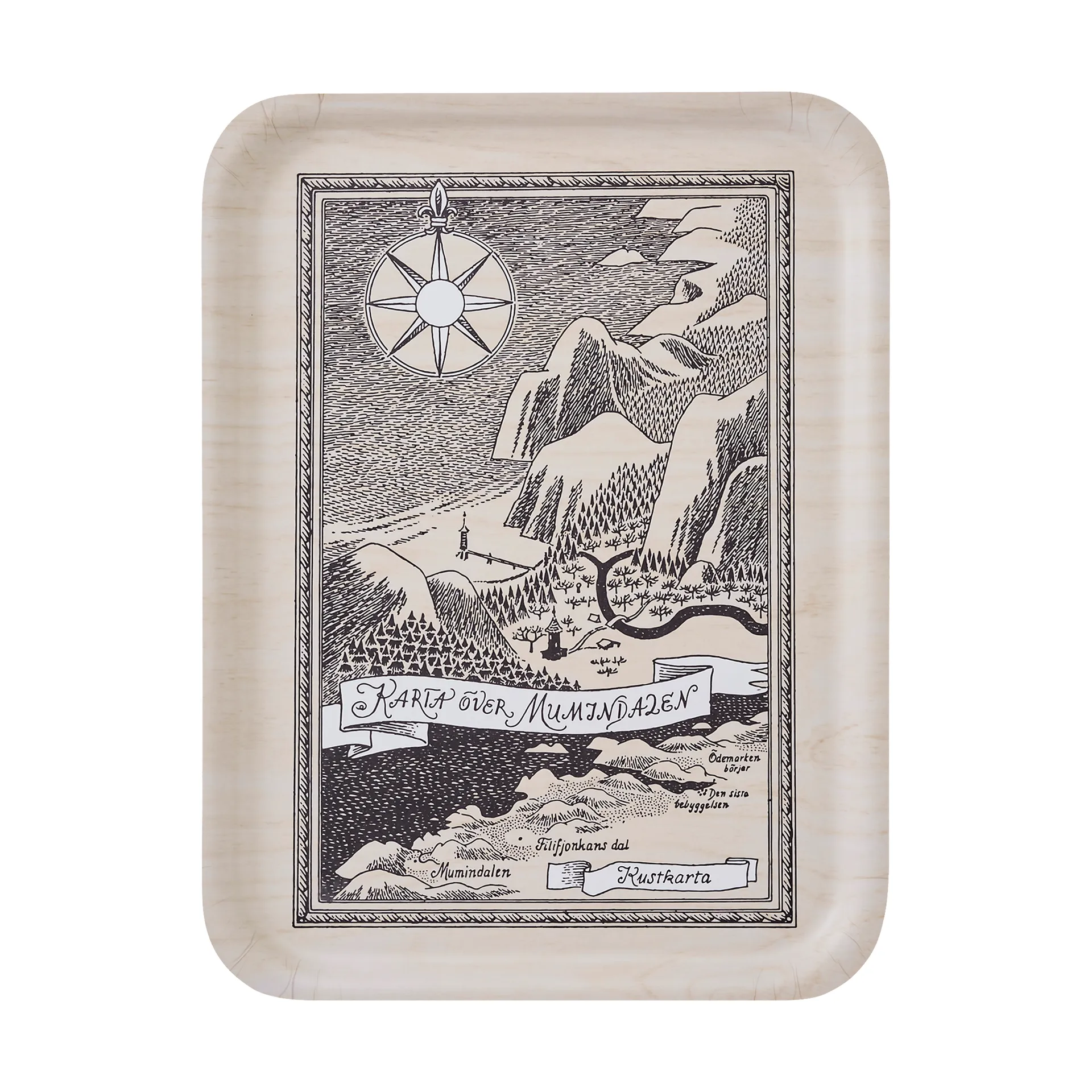 Moomin bakke 32x42 cm, Swedish Moominvalley map Muurla