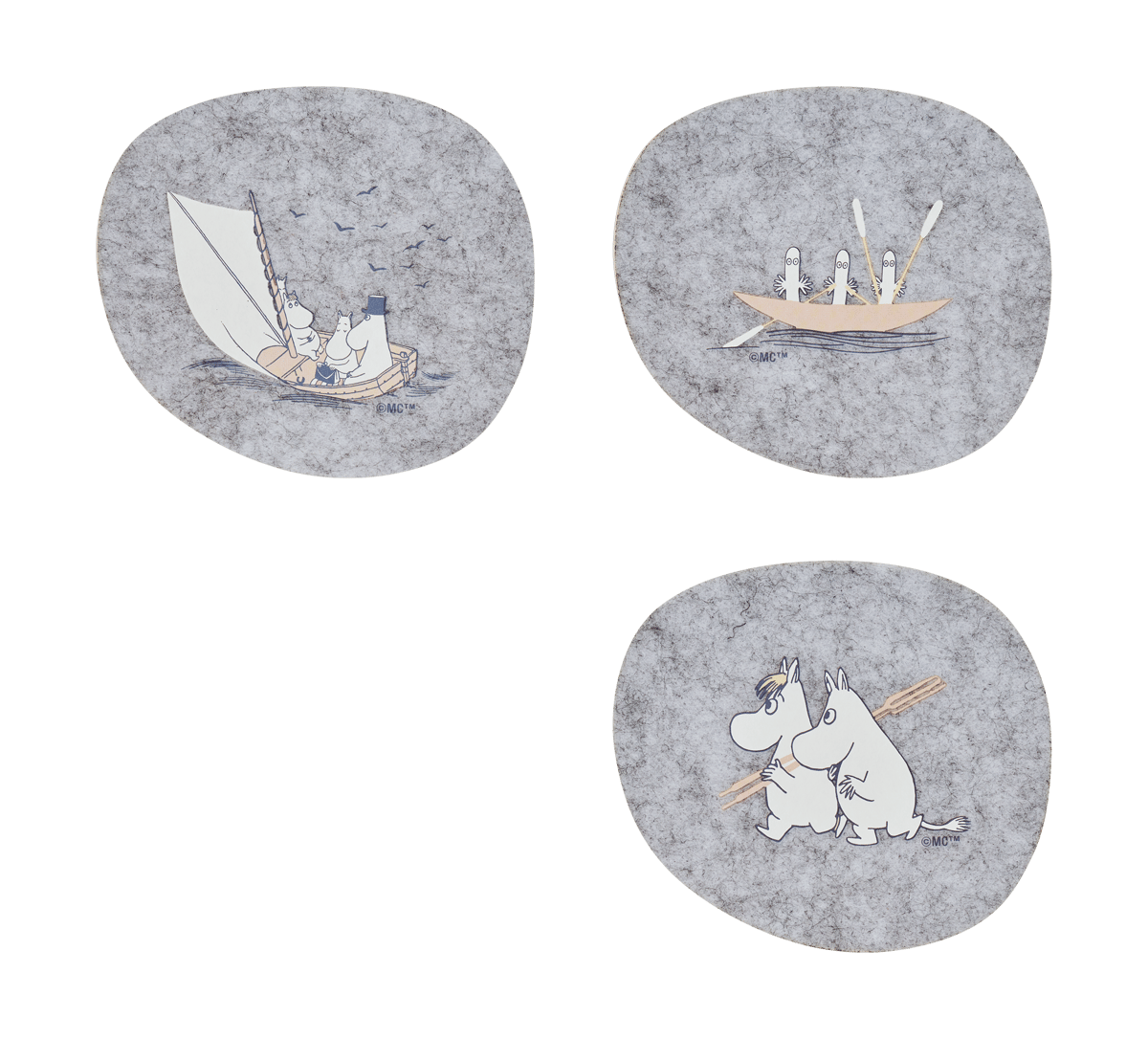 Muurla Moomin glasbrikker 9,5×11 cm 4 dele Sailors