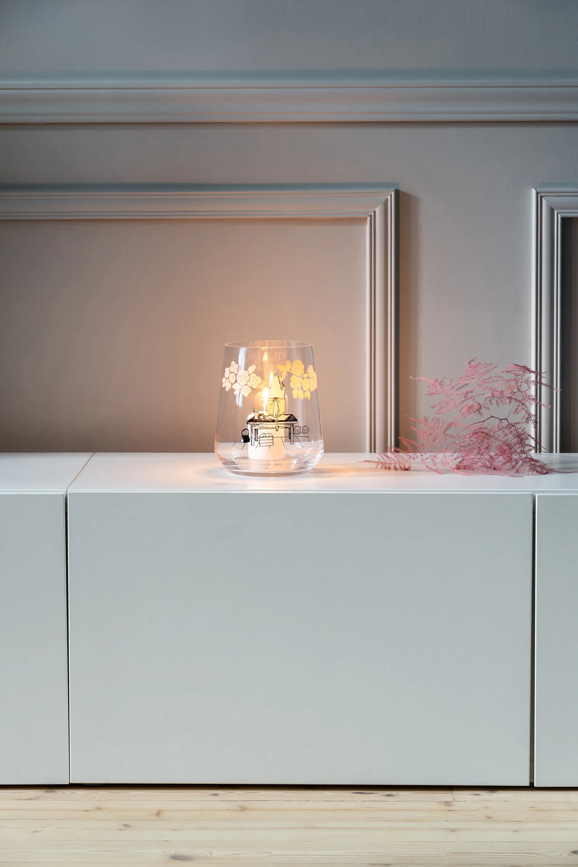 Moomin originals lysestage/vase 17,5 cm, Roses Muurla