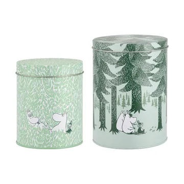 Mumin Forest dåsesæt - 2 stk., grøn - Muurla