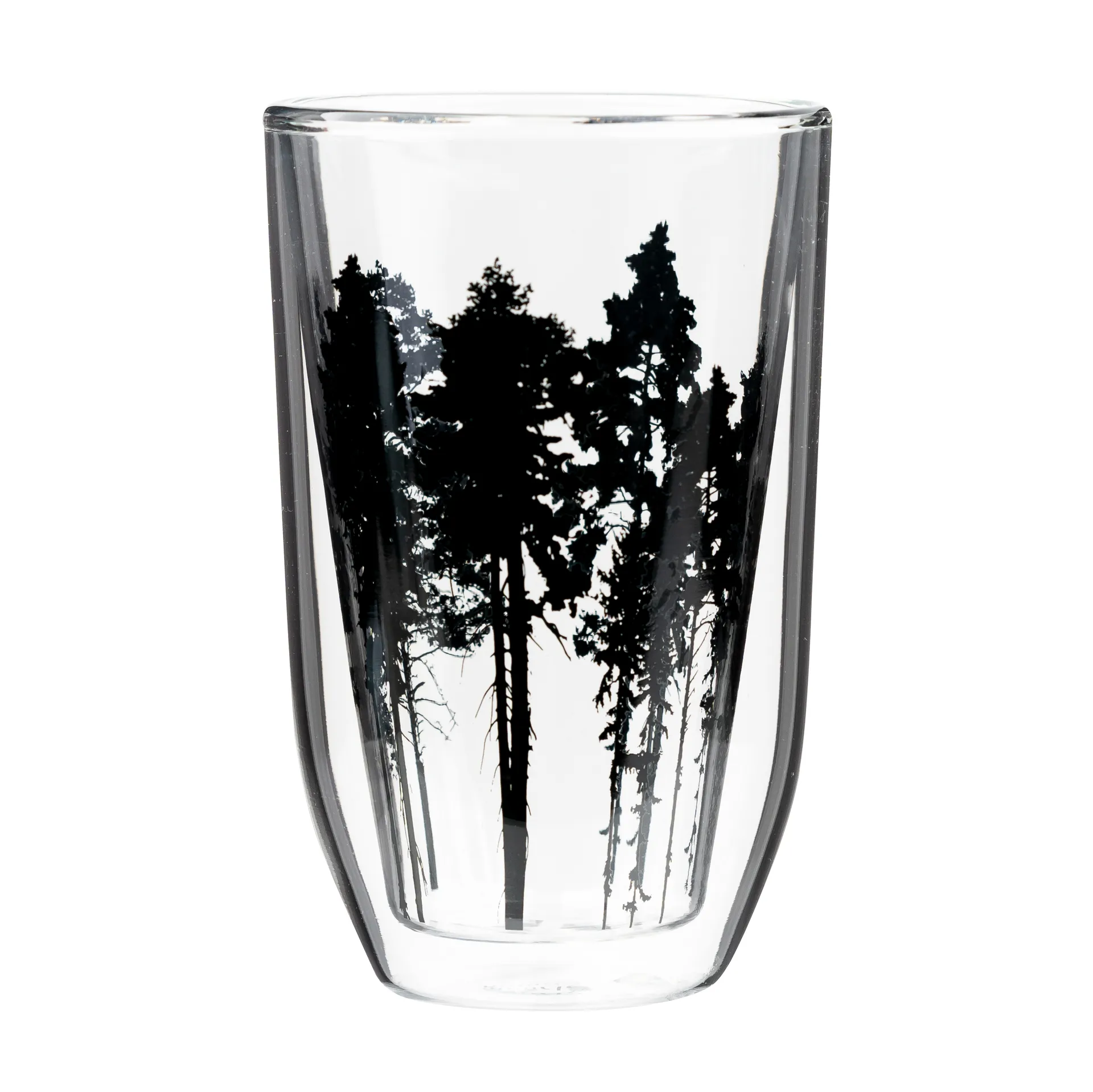 Nordic The Forest hot drinks glas 30 cl, Klar/Sort Muurla