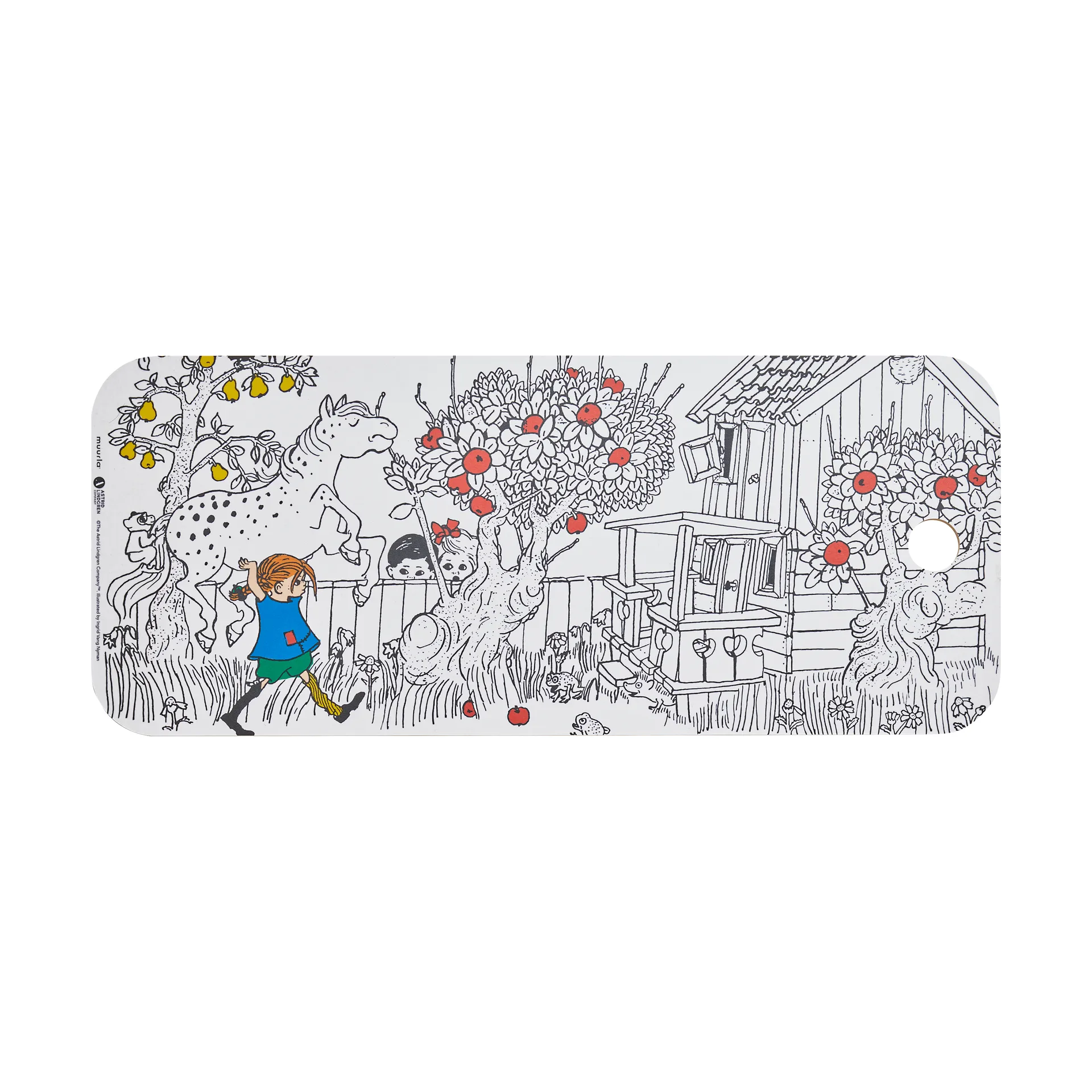 Pippi Chop & Serve skærebræt 18x44 cm, The Way Home Muurla