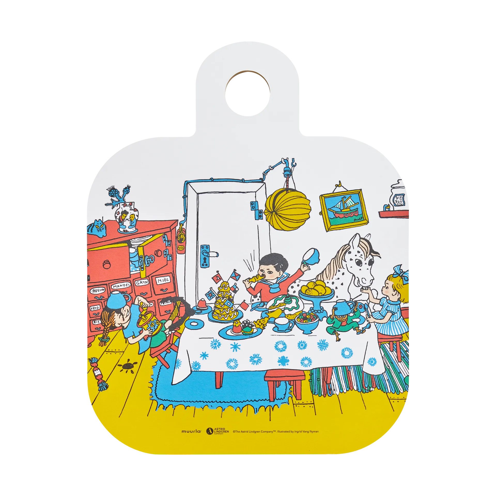 Pippi Chop & Serve skærebræt 25x32 cm, Villa villekulla Muurla