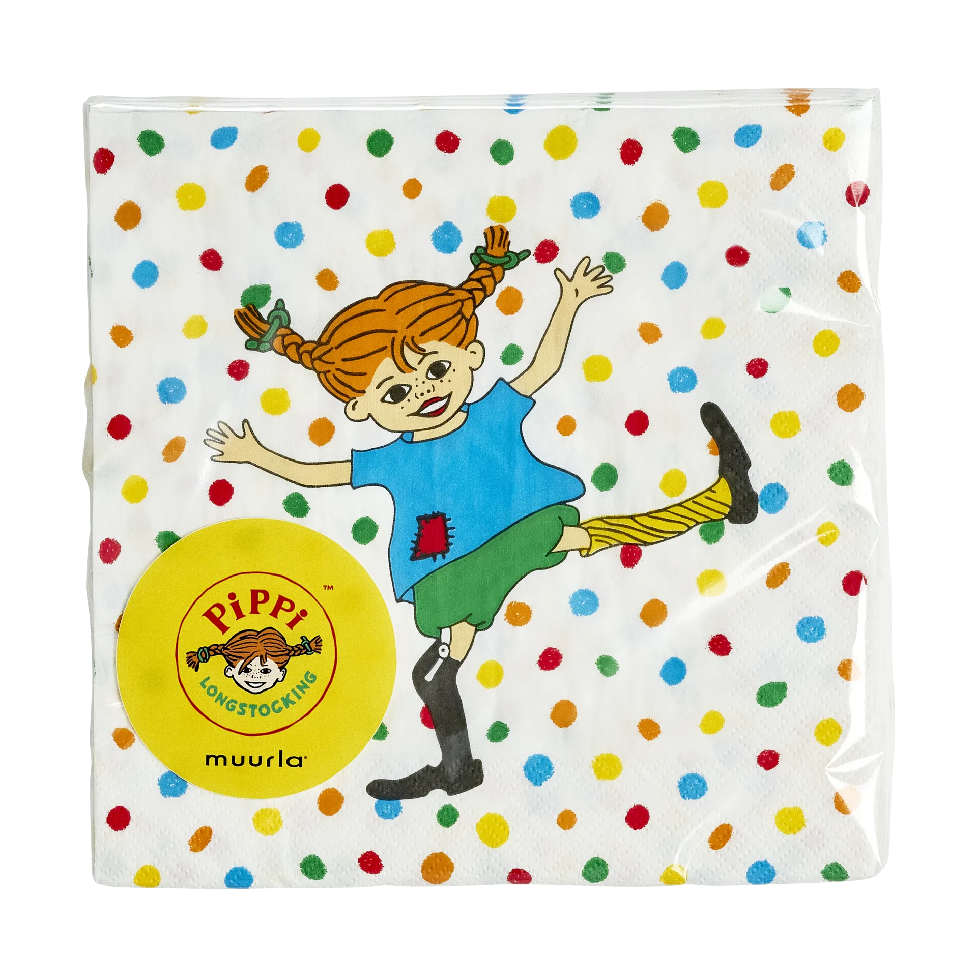 Pippi servietter 33x33 cm 20-pak, Hoppsansa Muurla
