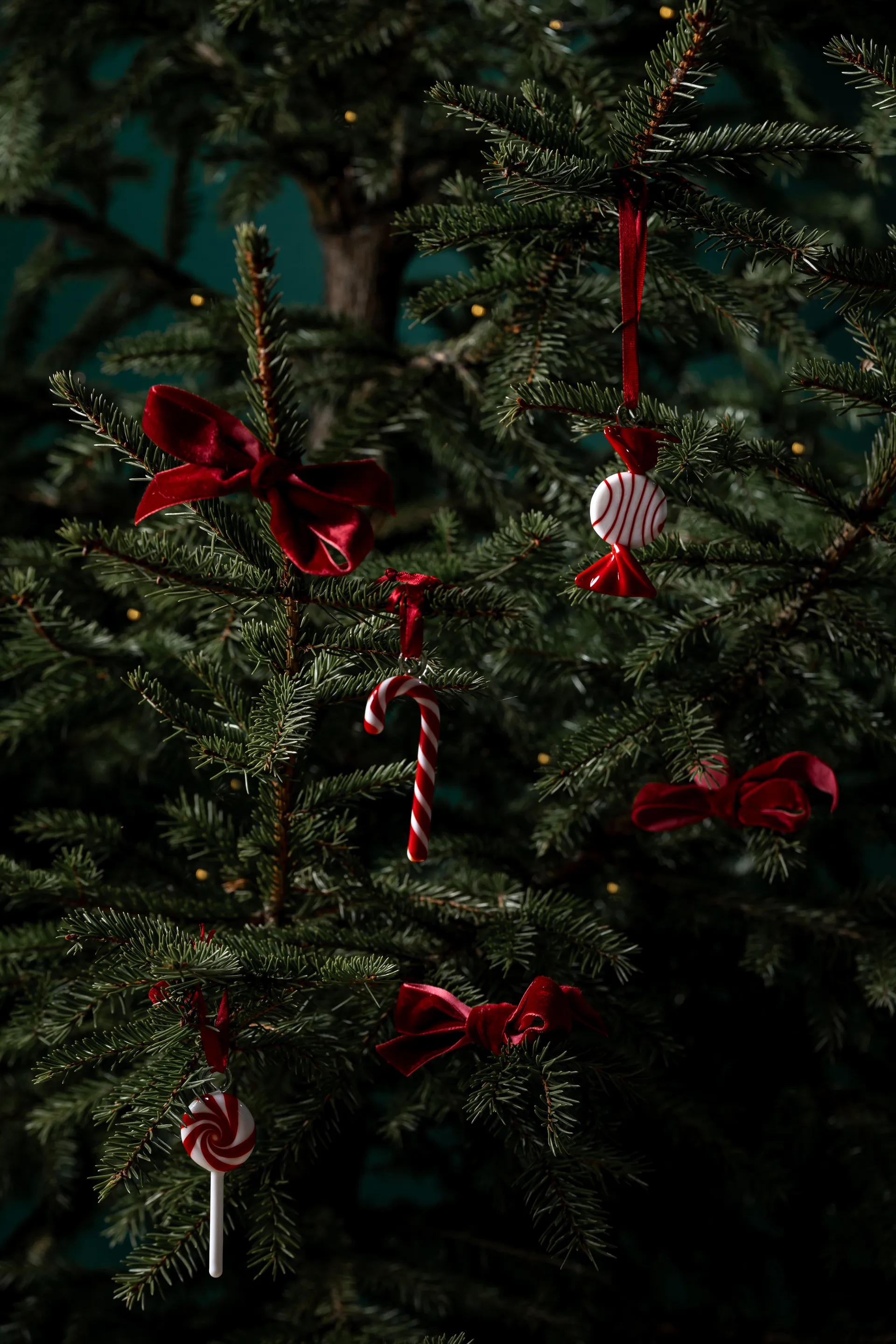 Sweets juledekoration 3-pak, Rød
 Muurla