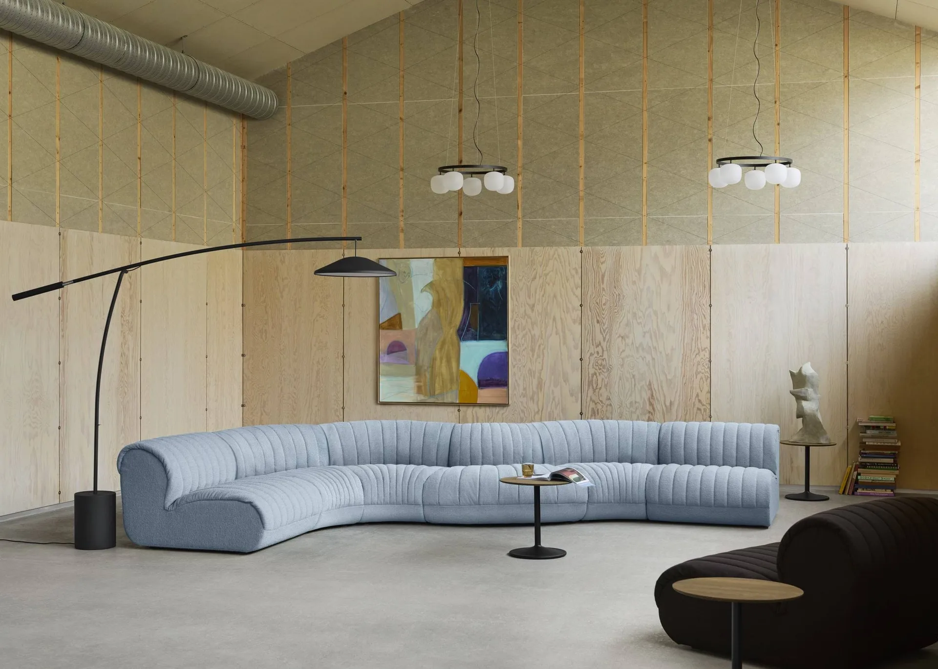 Contra gulvlampe, Antracit sort-beton, 188 cm Muuto