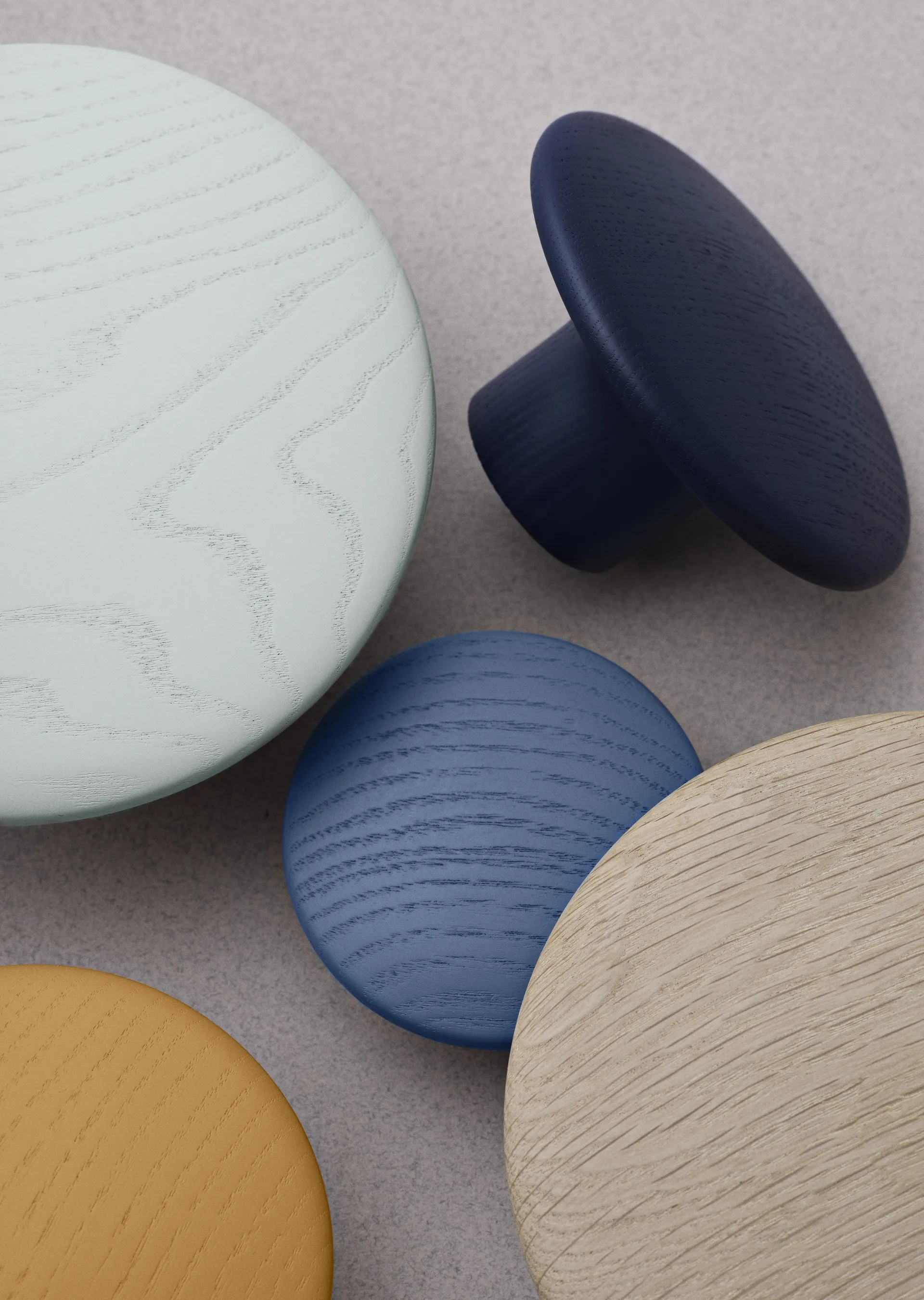 Dots wood krog sage green, Ø6,5 cm Muuto