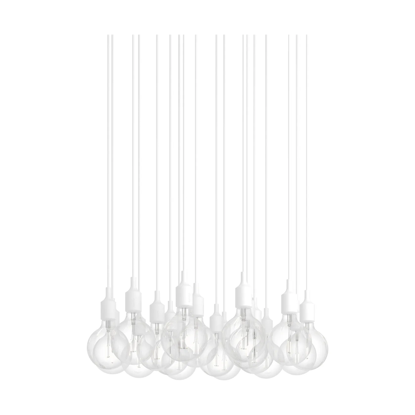 E27 Pendant Cluster 18 pendel lampe, Hvid Muuto