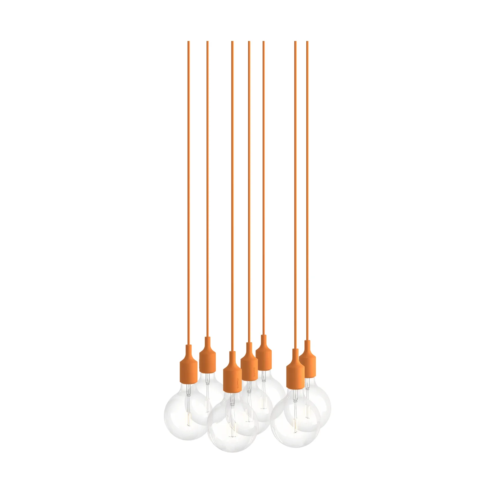 E27 Pendant Cluster 7 pendel lampe, Light orange Muuto