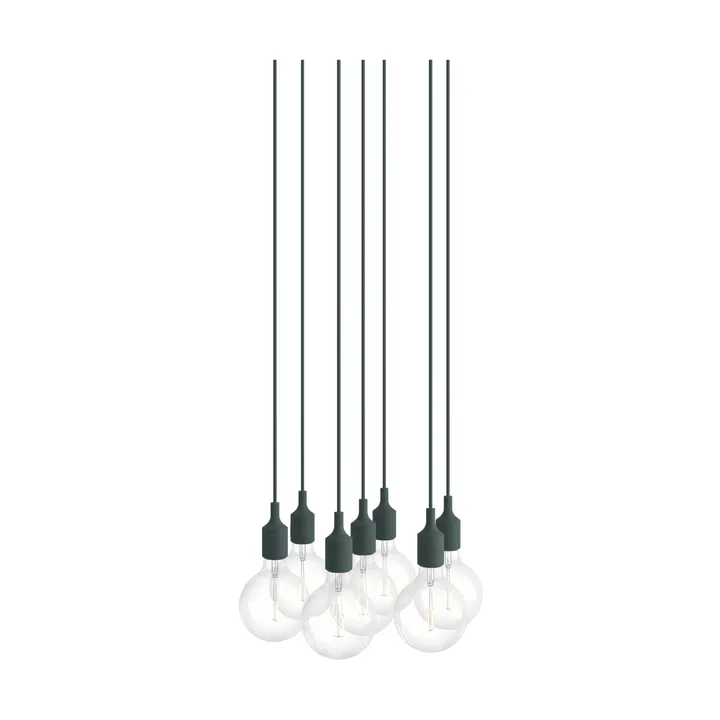 E27 Pendant Cluster 7 pendel lampe - Mørkegrøn - Muuto