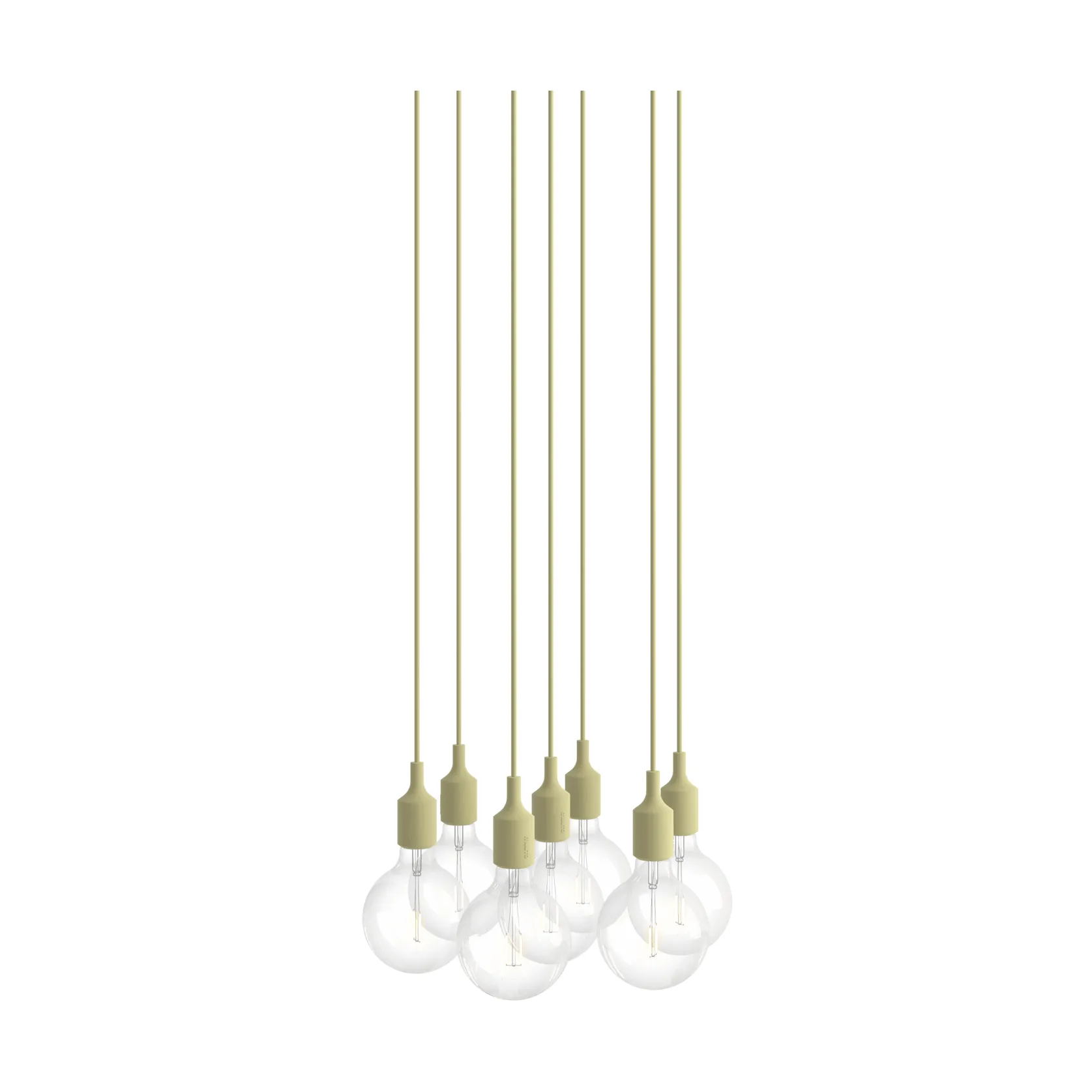 Muuto E27 Pendant Cluster 7 pendel lampe Beige grøn