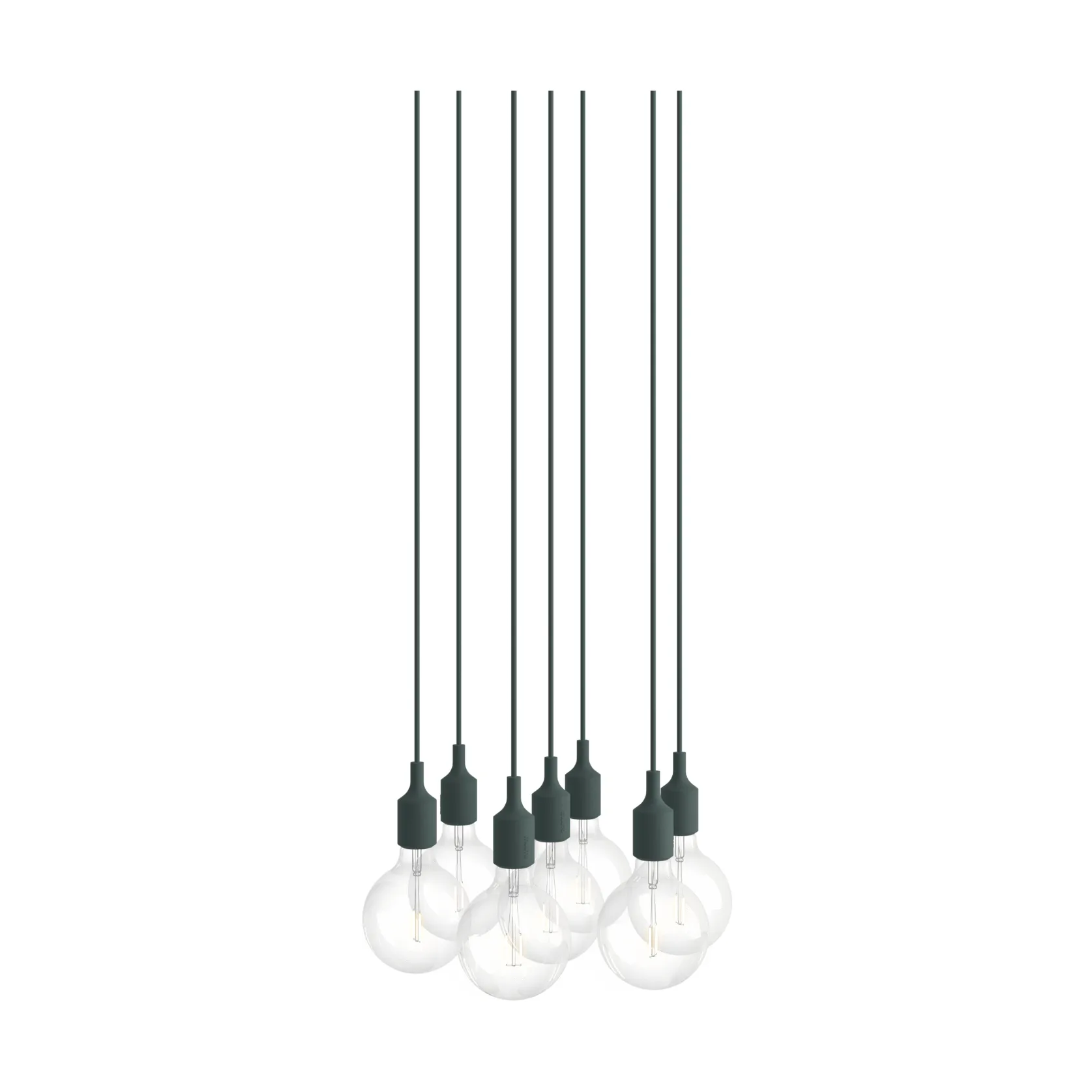 Muuto E27 Pendant Cluster 7 pendel lampe Mørkegrøn
