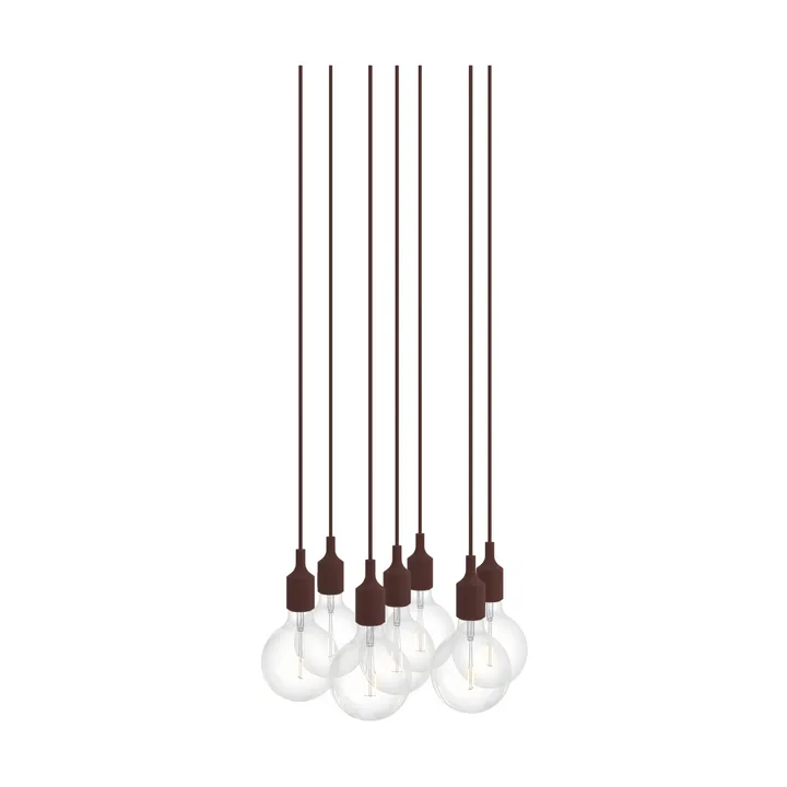 E27 Pendant Cluster 7 pendellampe - Deep red - Muuto