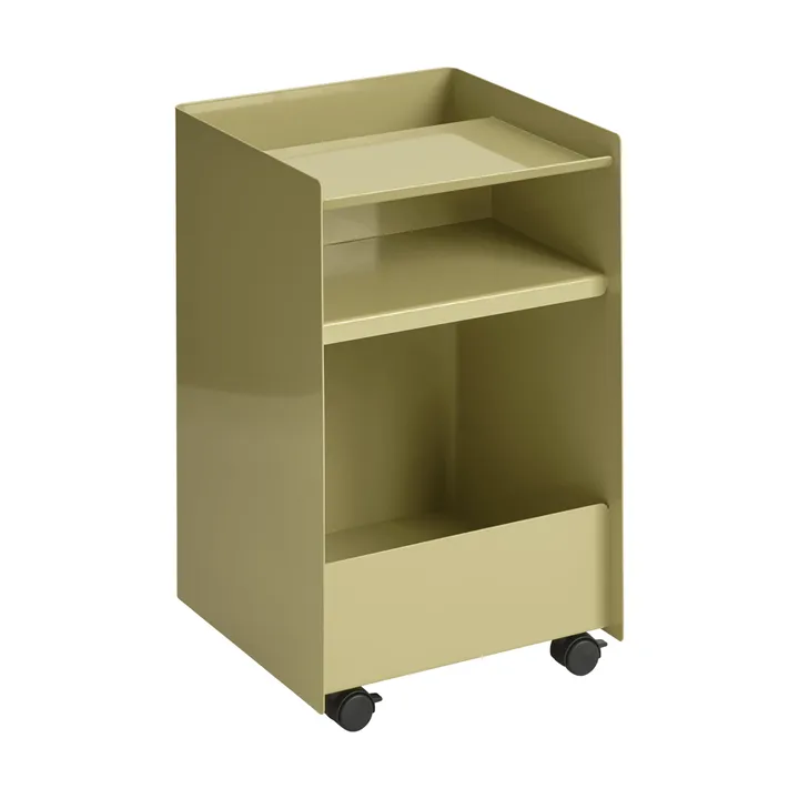 Folded Trolley rullevogn åben - Dark beige green 37,4x61,5x37,2 cm - Muuto