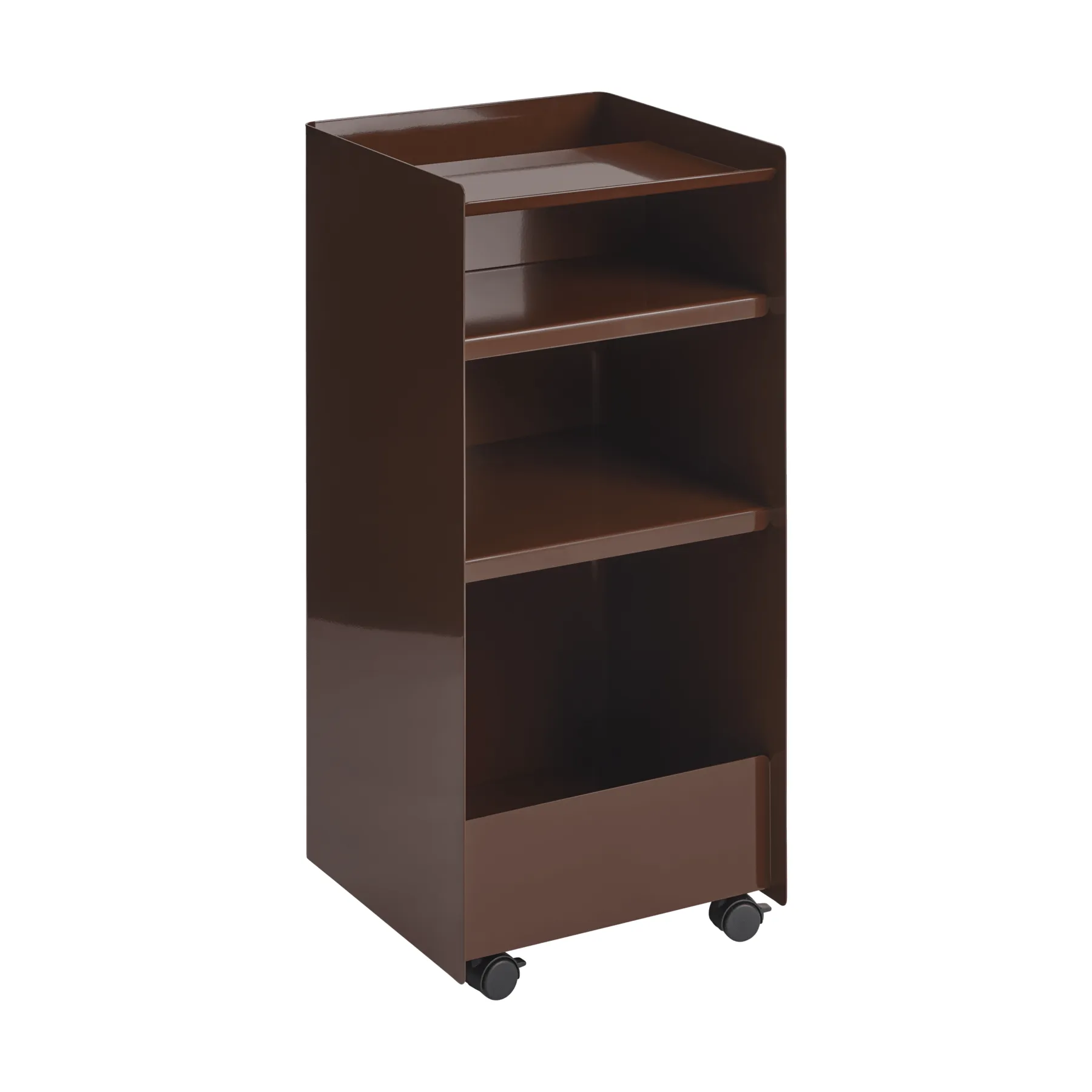 Folded Trolley rullevogn åben, Dark red, 37,4x38,7x37,2 cm Muuto