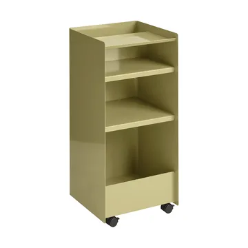 Folded Trolley rullevogn åben - Mørk beige grøn, 37,4x38,7x37,2 cm - Muuto