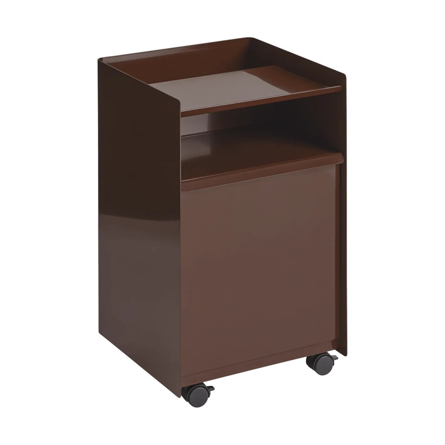 Folded Trolley rullevogn med skuffe, Mørkerød Muuto