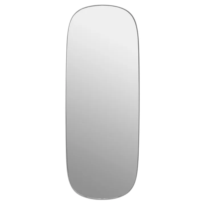 Framed spejl stor - Grey/Clear, 118x44,5 cm - Muuto